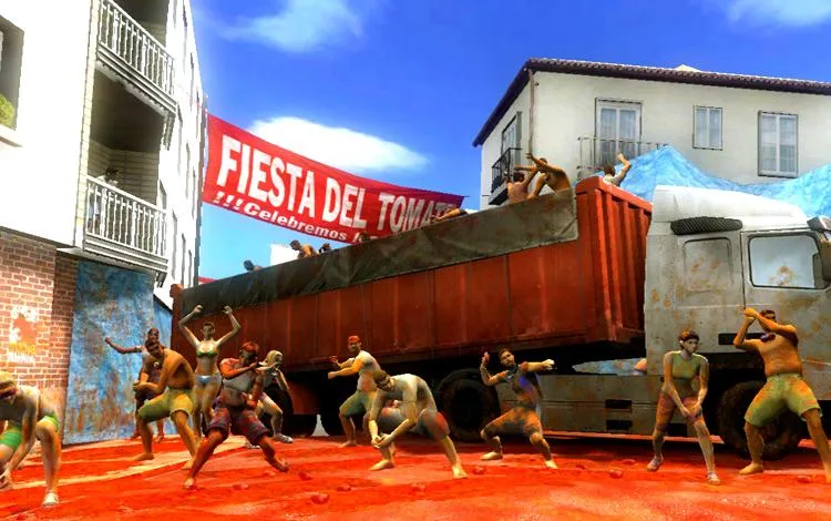 La Tomatina de Buñol en Tekken 6.