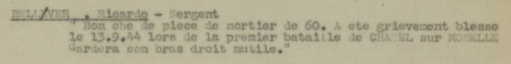 15 de abril de 1945. Orden General Nº 60. Citación a la orden del regimiento de Ricardo Angulo Bellver